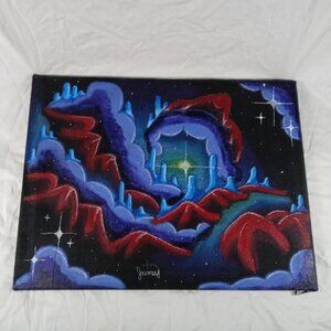 NEW Handmade/ Customized Canvas Astronomy Space Nebula Acrylic Painting